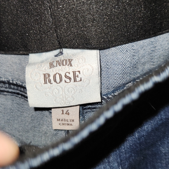 Knox Rose Pullon Blue Flare Wide Leg Jegging Jeans Sz 14 - Picture 5 of 5